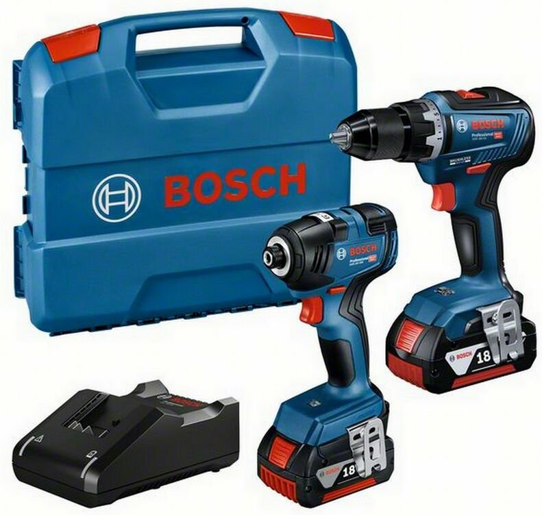 Bosch - Maschinen-Set Combo Kit gdr 18V-200 + gsr 18V-55 2x4,0 Ah im L-Case