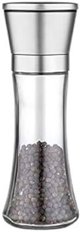 Edelstahl Salz- und Pfeffermühle, manuell mit verstellbarer Mahlstärke, ergonomisches Design, Einzelverpackung (Hoch)