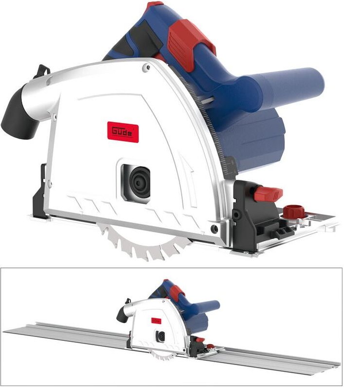 Güde - Tauchkreissäge 1400W Handkreissäge Kreissäge Tauchsäge inkl Führungschienen