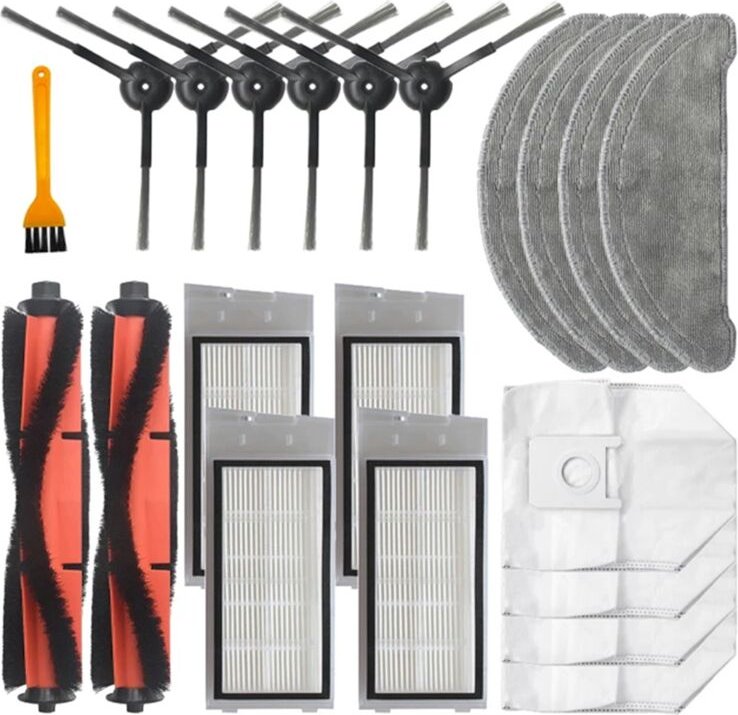 Für Eve Plus SDJ01RM Wichtigsten Seite Pinsel Hepa-Filter Mopp Staub Tasche