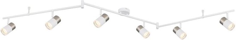 Deckenleuchte Deckenlampe Wohnzimmerlampe Weiß Strahler verstellbar 6-Flammig