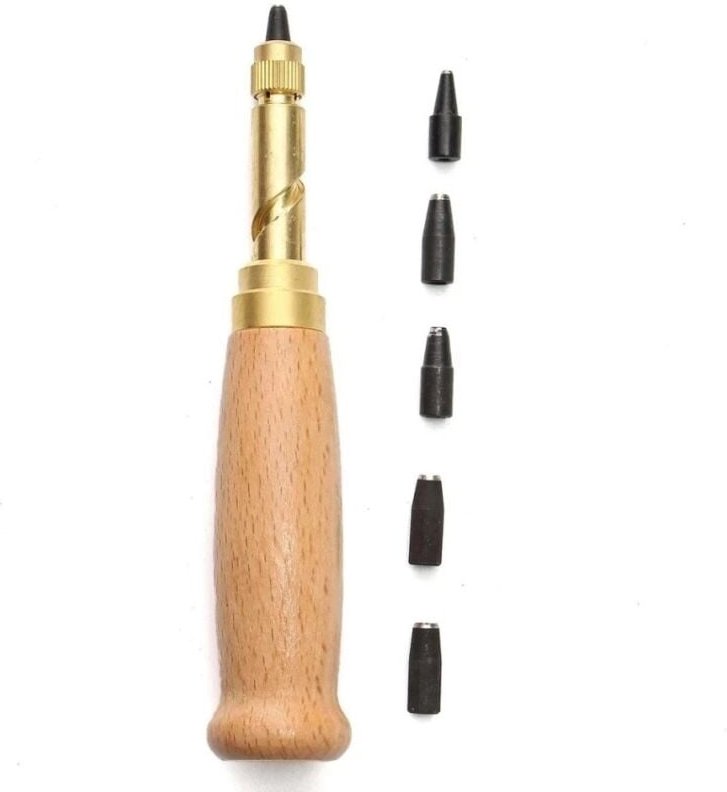 Shining House - Automatisches Lederlocher-Werkzeug, Schraubenlocher für Leder, verstellbarer Schraubenlocher, automatisc...