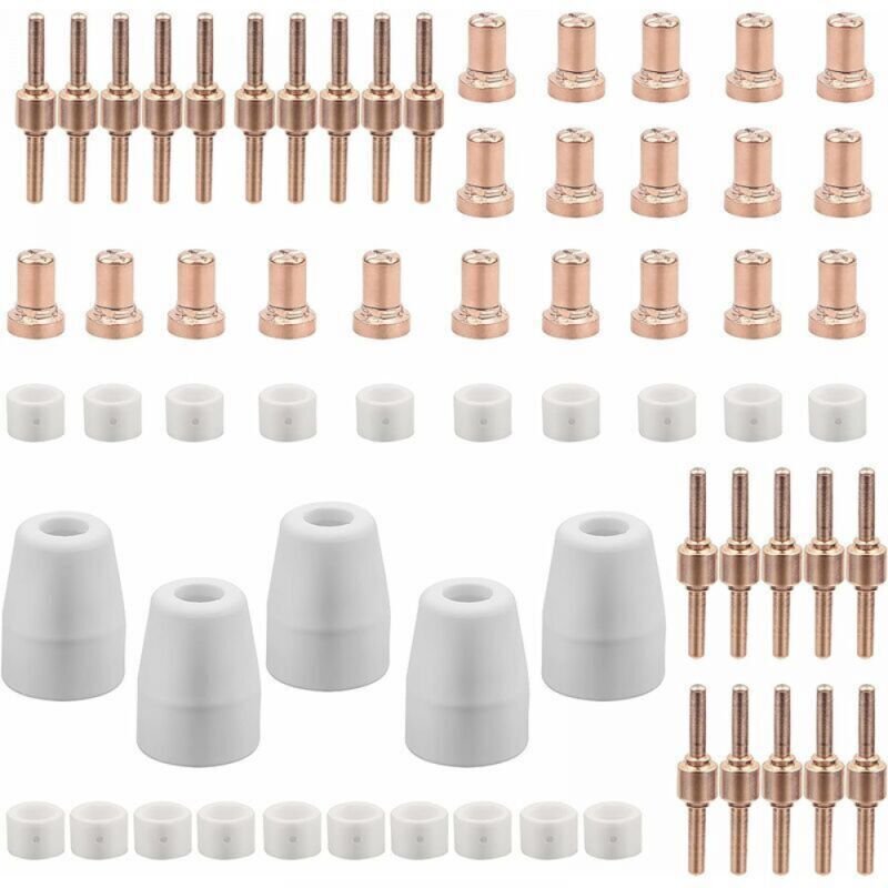65-teiliges Zubehör für PT31-Plasmaschneidmaschinen (Schnittlängen: 30, 40, 50 mm), inklusive Verbrauchsmaterialien, Ele...