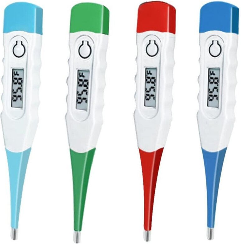 Thumbnail - Oralthermometer, digitales Thermometer zur oralen, rektalen oder Unterarm-Anwendung (4er-Pack)