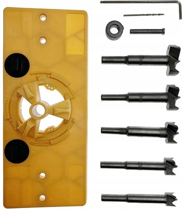 Schablone zum Bohren von Löchern für Scharniere mit Lochfräser 15-35mm