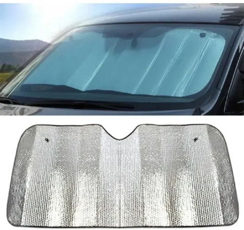 Auto-Sonnenschutz - Nicht spezifiziert - Doppelte Aluminiumfolie - 140x70 cm - UV-Schutz - Faltbar