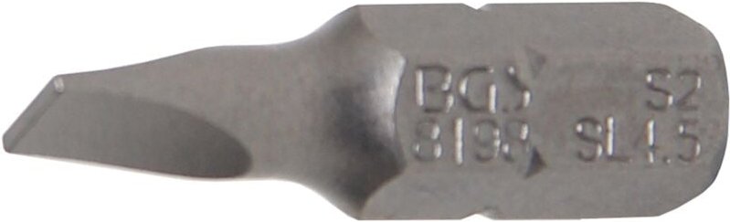 Bit Länge 25 mm Antrieb Außensechskant 6,3 mm (1/4') Schlitz 4,5 mm