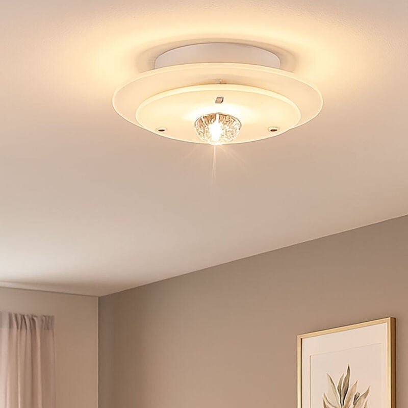 Esto - Deckenleuchte Deckenlampe Glas Metall rund Beleuchtung Lampe Licht Diamantis 40115