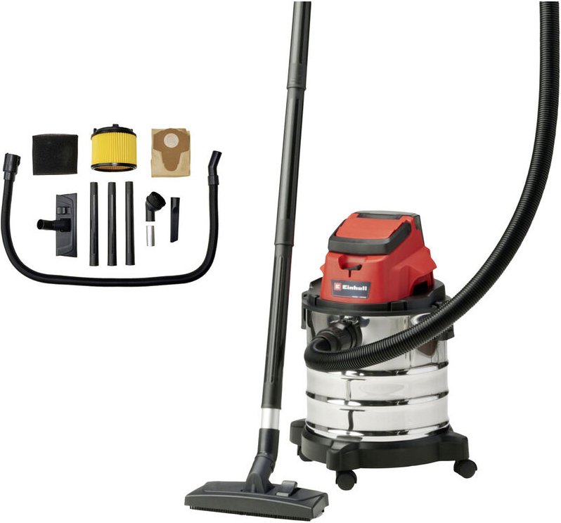 Akku-Nass-Trockensauger tc-vc 18/20 Li S-Solo Power X-Change (Li-Ion, 18V, Edelstahlbehälter 20 l, Blasanschluss, inkl. ...