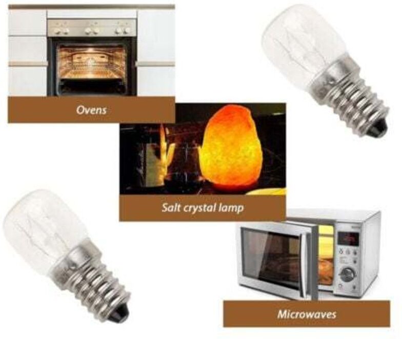 SNQ - 2x E14 Hochtemperaturbirne 500 Grad 25W Halogen-Blasenofenbirne,