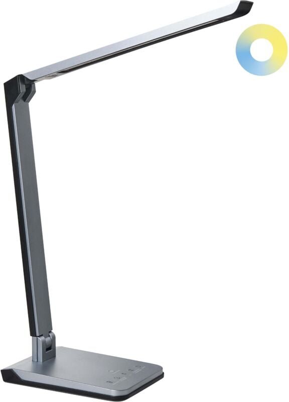 LED Schreibtischlampe PICTOR mit Dimmer Dunkelgrau