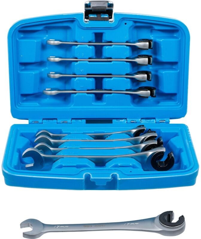 Ratschenring-Maulschlüssel-Satz offen sw 8 - 17 mm 9-tlg.