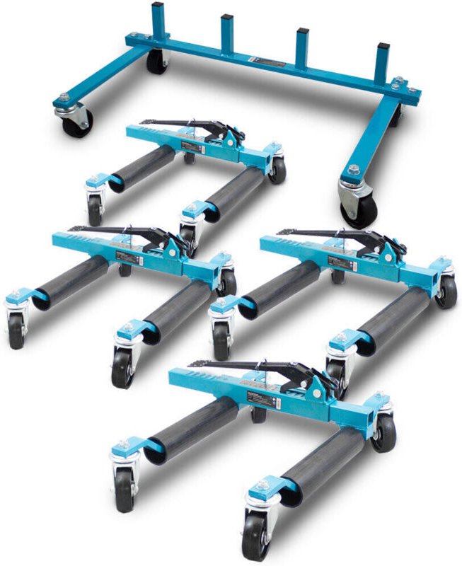 Thumbnail - 4X pkw Rangierhilfe Rangierheber mechanisch Wagenheber Auto Rangierroller Rangierheber belastbar bis 560 kg pro Rangierr...