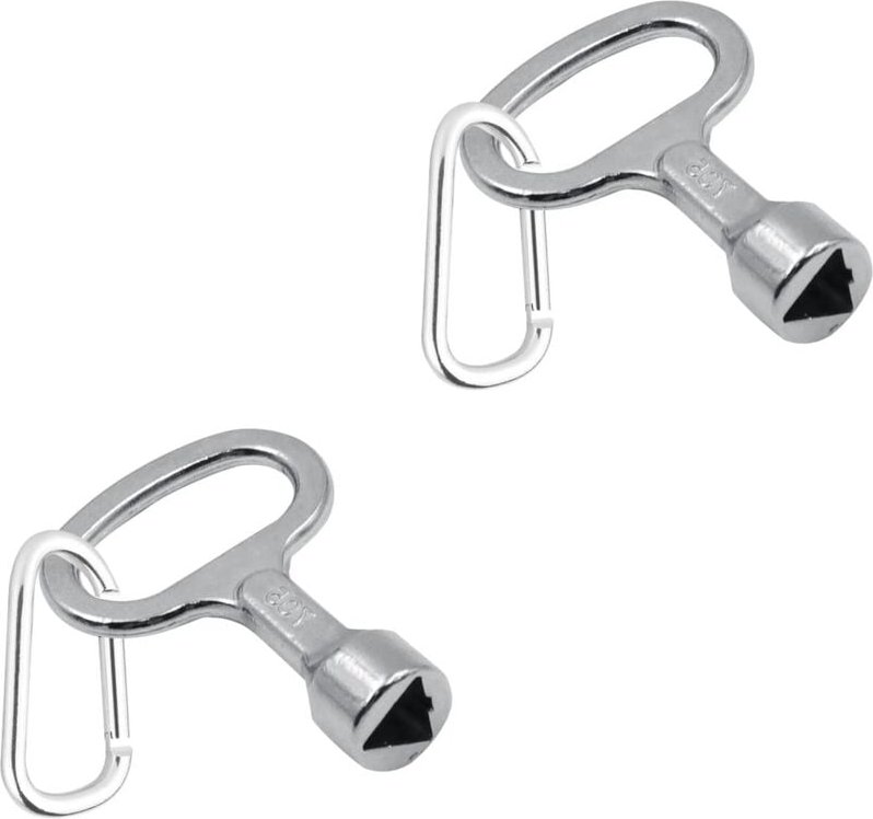 Thumbnail - Dreiecksschlüssel, Dreiecksschlüssel, 2-teiliger Metalldreiecksschlüssel, Gaszählerschlüssel, Dreiecksgaszählerschlüssel...