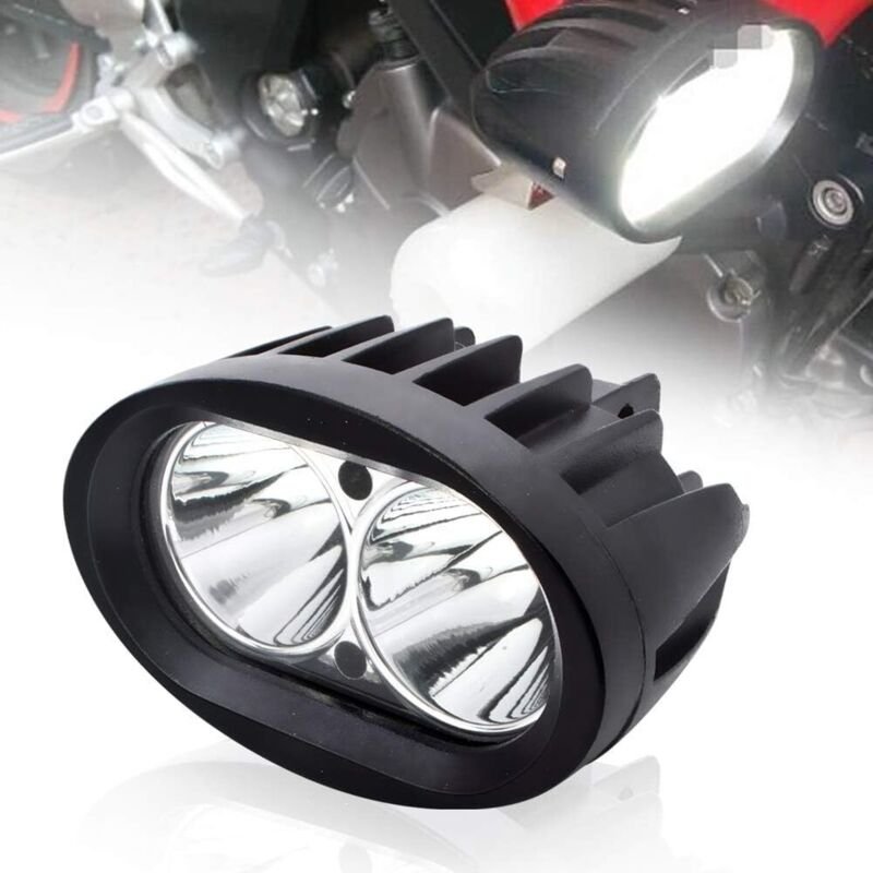 Motorrad-Zusatz-LED-Leuchten, 20 W, runde LED-Frontscheinwerfer, 12 V, 24 V, Motorrad-Nebelscheinwerfer, 1800 lm, Motorr...