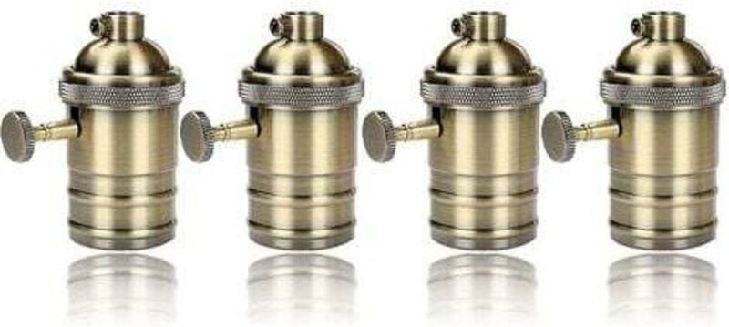 Gabrielle - 4 Stück Retro-Pendellampenhalter, E27-Adapter aus massiver Keramik, Beleuchtungszubehör, nostalgische Beleuc...