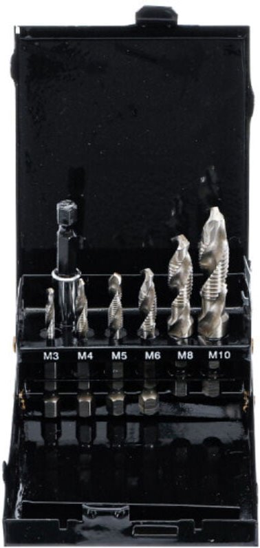 Bohrer-/ Gewindeschneider-Satz hss-g 7-tlg.