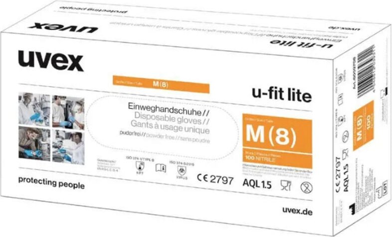 Uvex - u-fit lite 6016807 100 St. Einweghandschuh Größe (Handschuhe): s en 420:2003+A1:2009, en 374-1