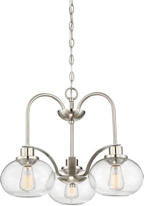 Elstead - Trilogy 3 Leichter Kronleuchter, Nickel gebürstet, E27