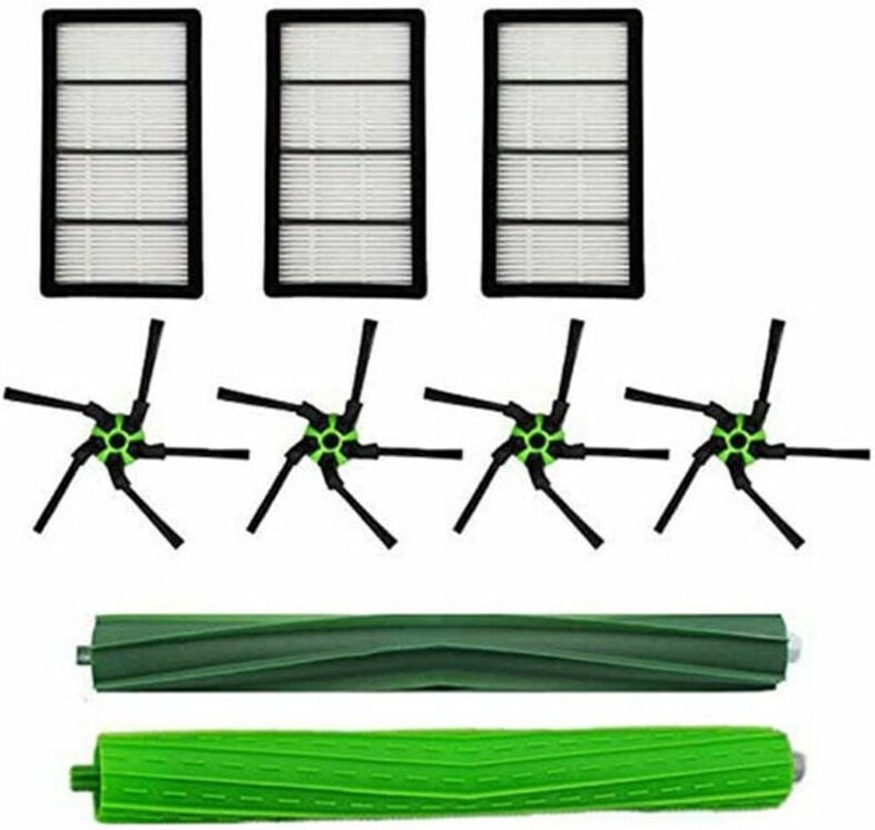 Nazalus-Hot Sale-Kehrmaschinenzubehör für iRobot S9 S9+ S9plus Serie Hauptbürstenfilter Seitenbürstenzubehör, 9er-Pack