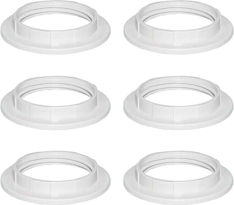 Weißer Lampenschirm-Reduzierring aus Kunststoff E27 40 MM, Lampenschirm-Zubehör Ringplatte Adapter Konverter, E27 Lampen...