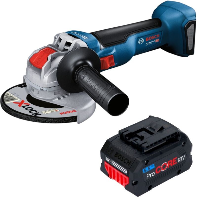 Bosch GWX 18V-10 Akku Winkelschleifer 18 V 125 mm Brushless + 1x ProCORE Akku 5,5 Ah - ohne Ladegerät