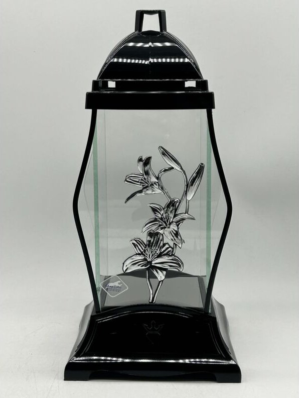 Kristalllilien-Silberlaterne / 1 Stück