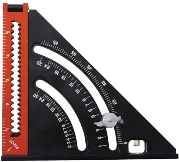 Pre Square Carpenter Metall Aluminium Faltdreieck Lineal Kombinationsquadrat 310 mm Multifunktionsdreieck Quadrat Winkel...