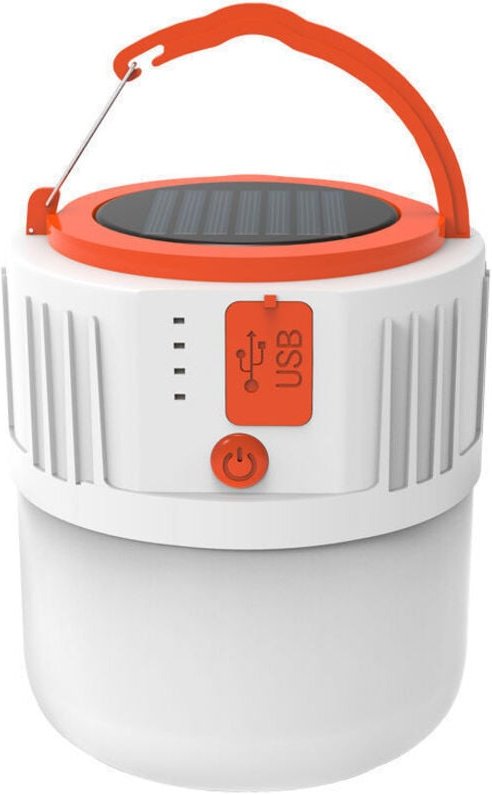 Fitags - Wiederaufladbare USB-Laterne – tragbare LED-Solar-Campinglaterne, Sicherheitstaschenlampe, wasserdichter Suchsc...