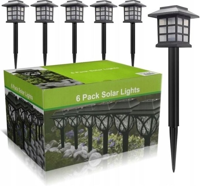 Laternen Set Gartenlampe gestanzt Solar Warm Gartenlampen 6x