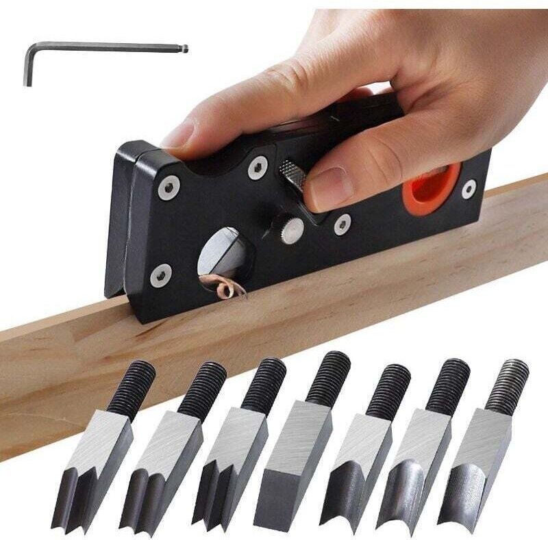 Gabrielle - Fasenhobel Tischler-Eckenhobel, manueller Hobel für die Holzbearbeitung, Holzfasenhobel zum Anfasen und Schn...