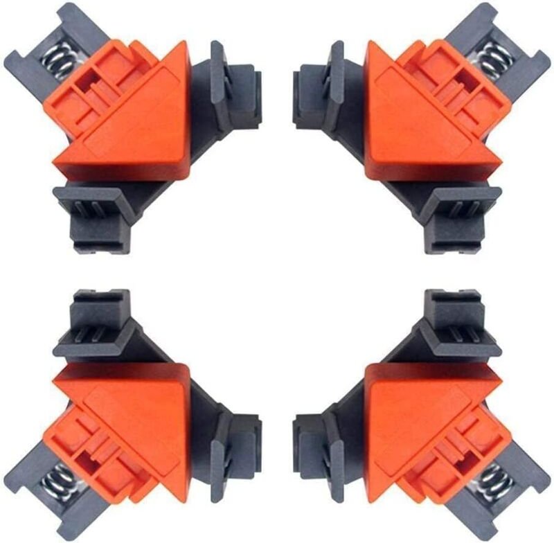 Stück Winkelpressen für die Zimmerei, Winkel- und T-Montage – 90°-Winkelklemme zum Schrauben und Kleben, rechtwinkliger ...