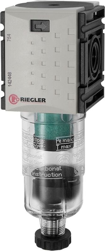 Riegler - Mikrofilter »FUTURA-mini« mit PC-Behälter, bg 0, g 1/4, ha