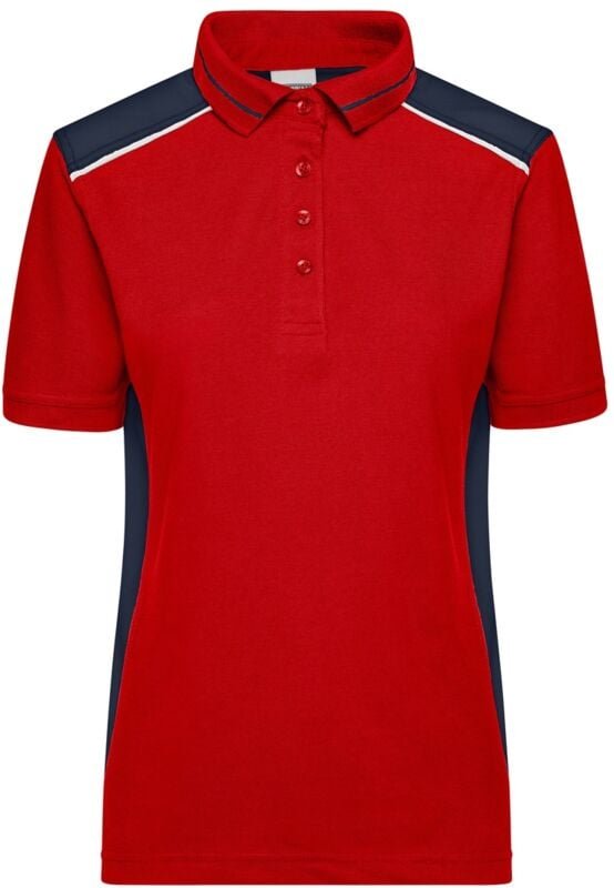 James&nicholson - Workwear Poloshirt Damen JN857 Gr. 2XL red/navy