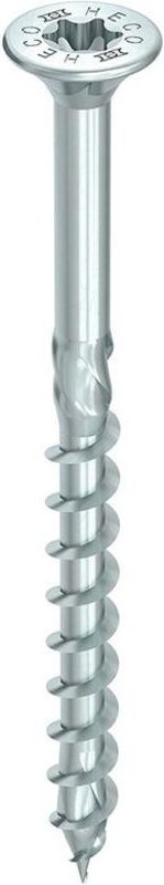 FP - heco Senkkopf TOPIX-plus 5,0 x 45 mit Frästaschen, HECO-Drive, HD-25, Teilgewinde, verzinkt blau, A3K 200 Stk