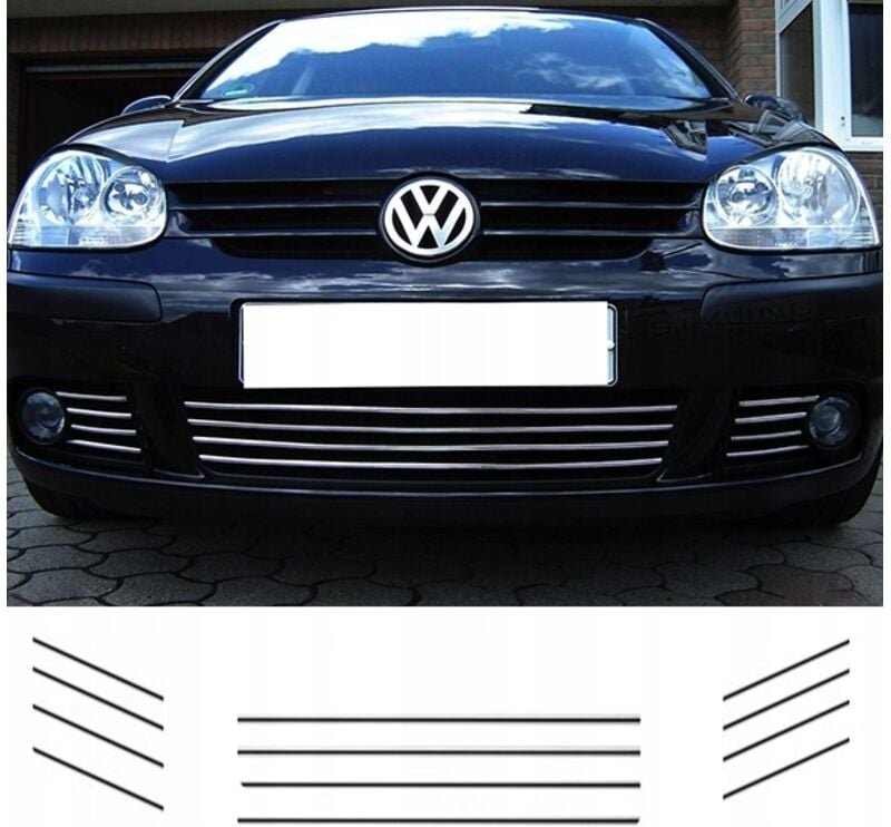 Vw Golf V 5 - Chrom Grill Stoßstange Grill Streifen