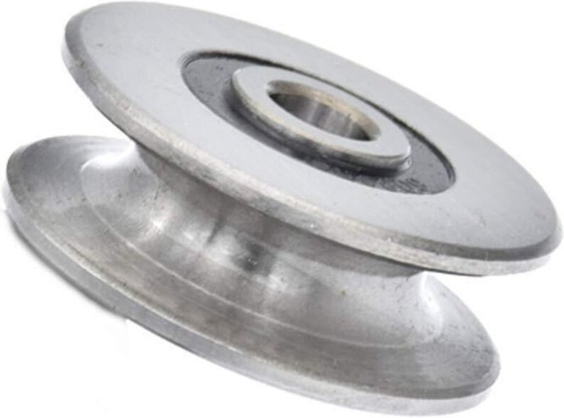 Kugellagerrolle mit 8 mm tiefer U-Nut, 250 kg, Metallrolle für Hebeführung, Innendurchmesser (40 x 13 mm) - Ahlsen