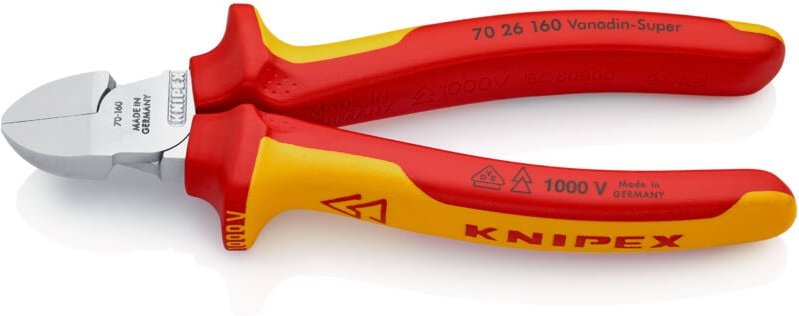 70 26 160 vde Seitenschneider mit Facette 160 mm - Knipex