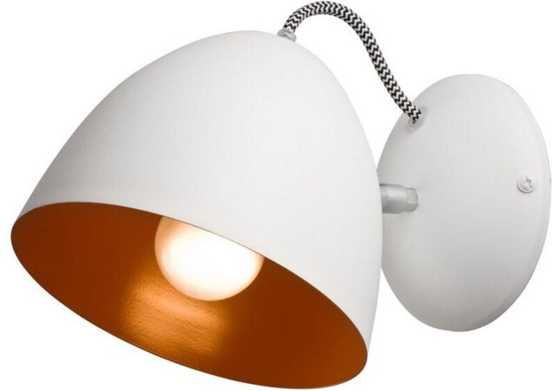 Lamkur Livia Dome Wandleuchte Weiß, 1x E27