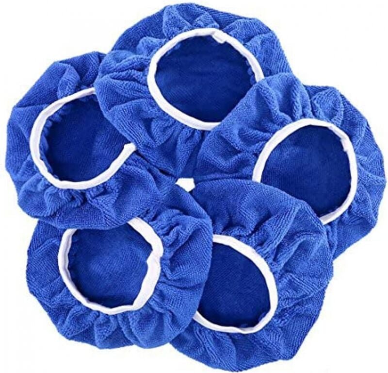 5 Stück (125–150 mm) Königsblaues Mikrofaser-Polierventil-Abdeckungs-Polierpad für Auto-Polierpad