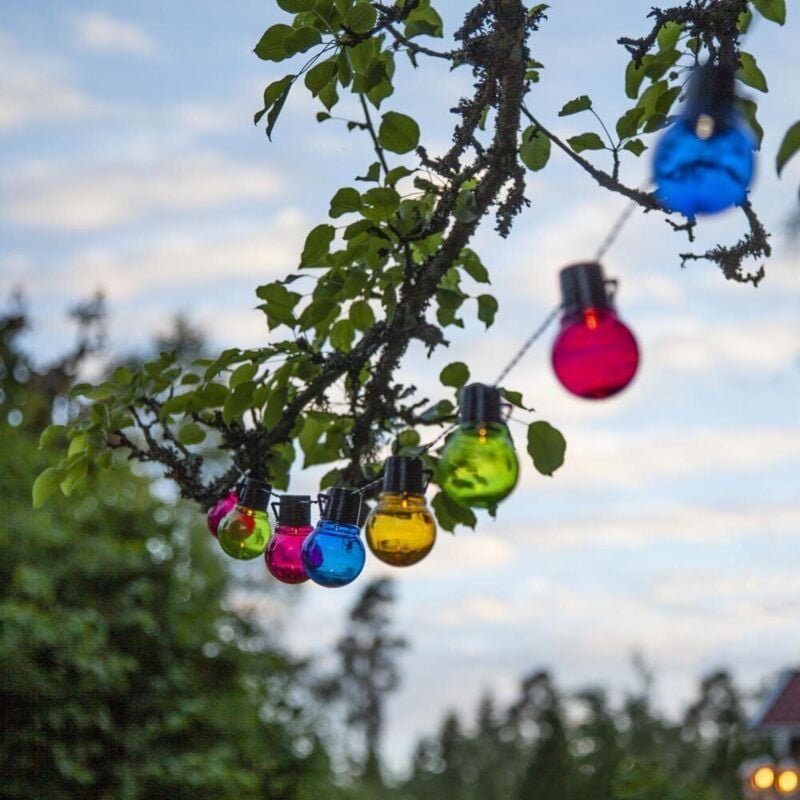 Solarlichterkette Partaj Multi, Bunt, led, Dämmerungssensor, Warmweiß, Außenbereich, 1,8 Meter - Star Trading