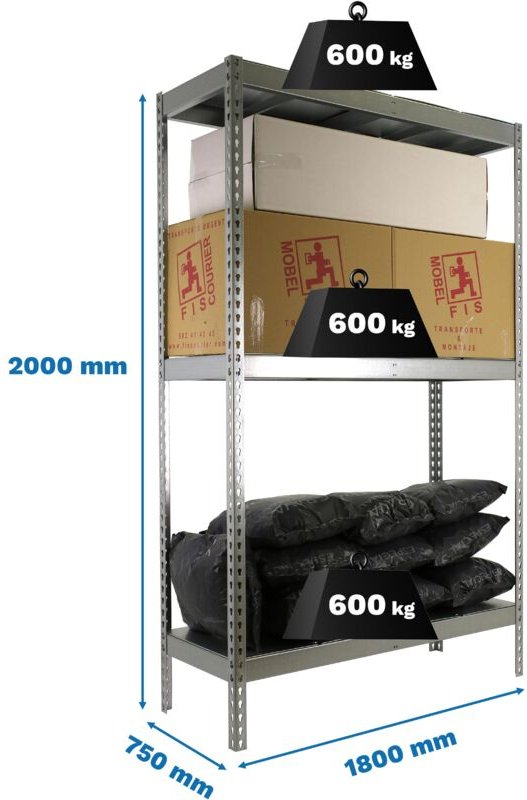 Metallregale KIT SIMONFORTE 1807-3 METAL VERZINKT/VERZINKT