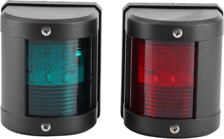 Zoternen - 1 Paar IP66 LED-Navigationssignallichter, rot/grün, für Marineyachten, 12 v