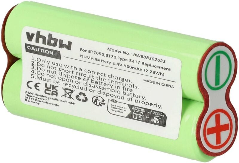 Vhbw - Akku Ersatz für Braun Type 5417 für Rasierer Haarschneider (950mAh, 2,4V, NiMH)