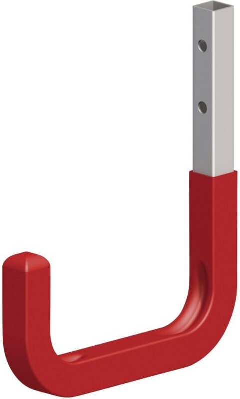 Wandhaken gummiert t 8 x h 12 cm, Stahl verzinkt rot Haken Universalhaken - Alfer