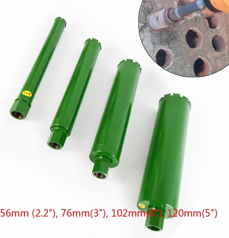 Bohrkrone Diamant Kernbohrer 4 Stück M22 Ø56-120mm Kernlochbohrer Steckdose Nass zum Bohren und Entkernen von Stahlbeton...