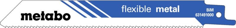 25 Säbelsägeblätter flexible metal 150 x 0,9 mm, BiM, 1,8 mm/ 14 tpi (628253000) - Metabo