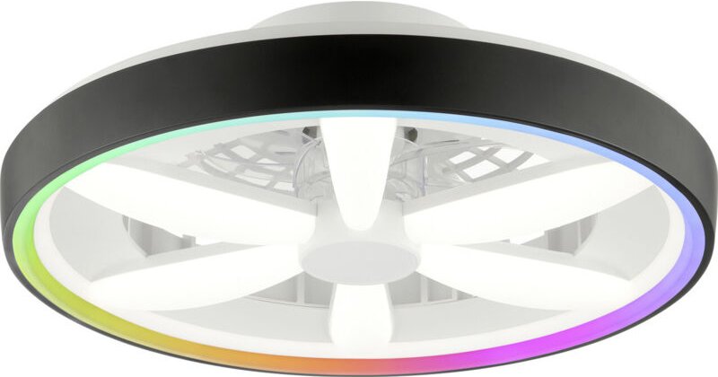 Led Deckenleuchte mit Ventilator Gaiano ø 48 cm 48 w schwarz Deckenlampen & Kronleuchter - Brilliant