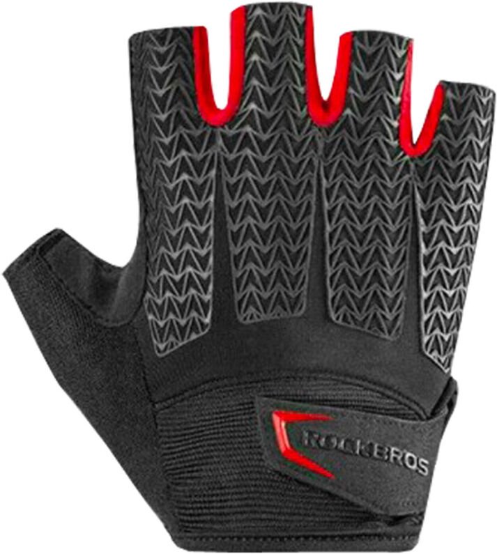 Fahrradhandschuhe mit Geleinlagen, Größe M, schwarz und rot