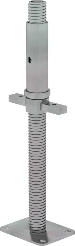 Thumbnail - Günzburger Steigtechnik - höhenverstellbare Spindel 300 mm mit Fußplatte - 027104